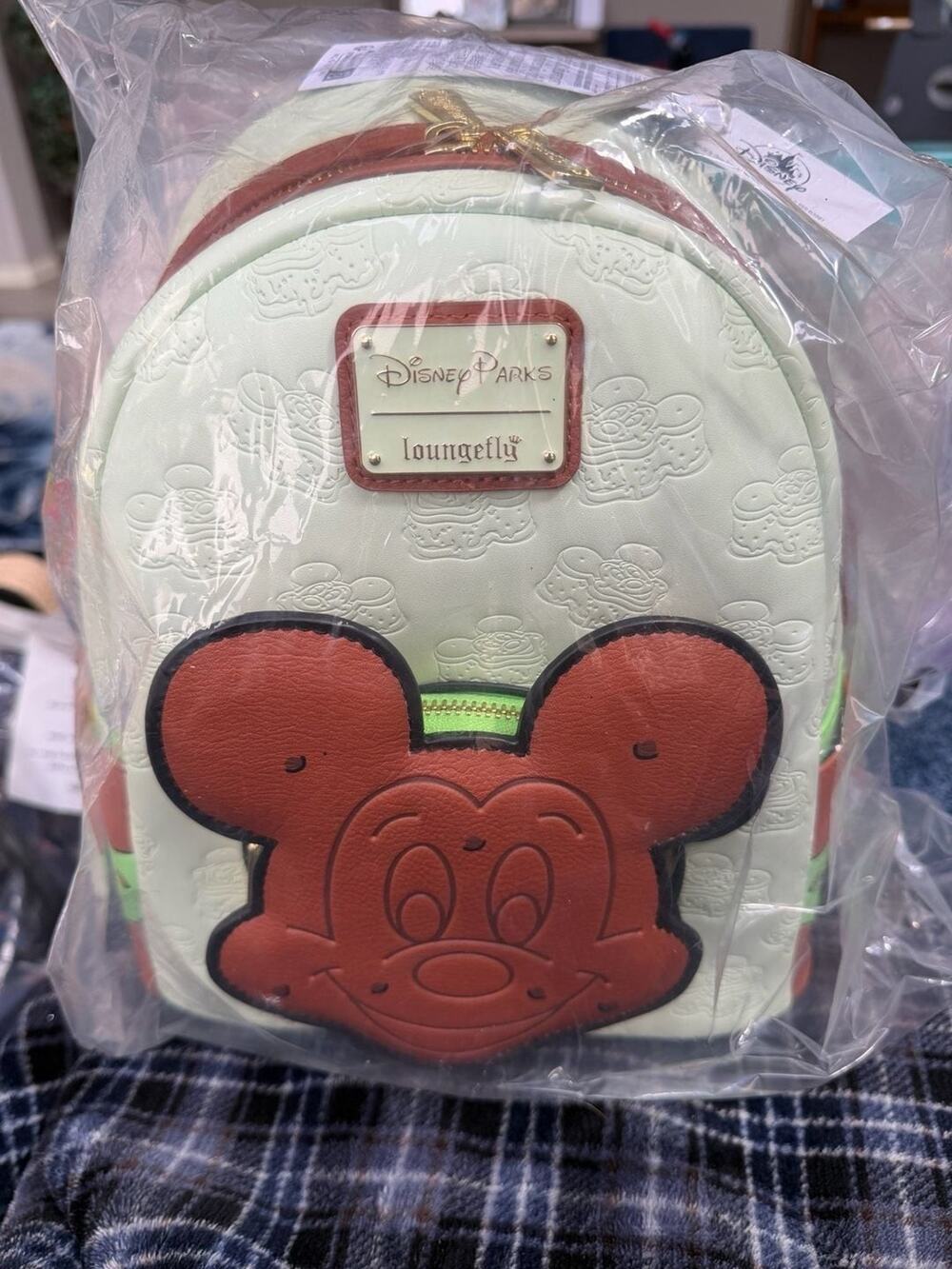 Disney Parks Loungefly Mickey Mouse Waffle Mini Backpack